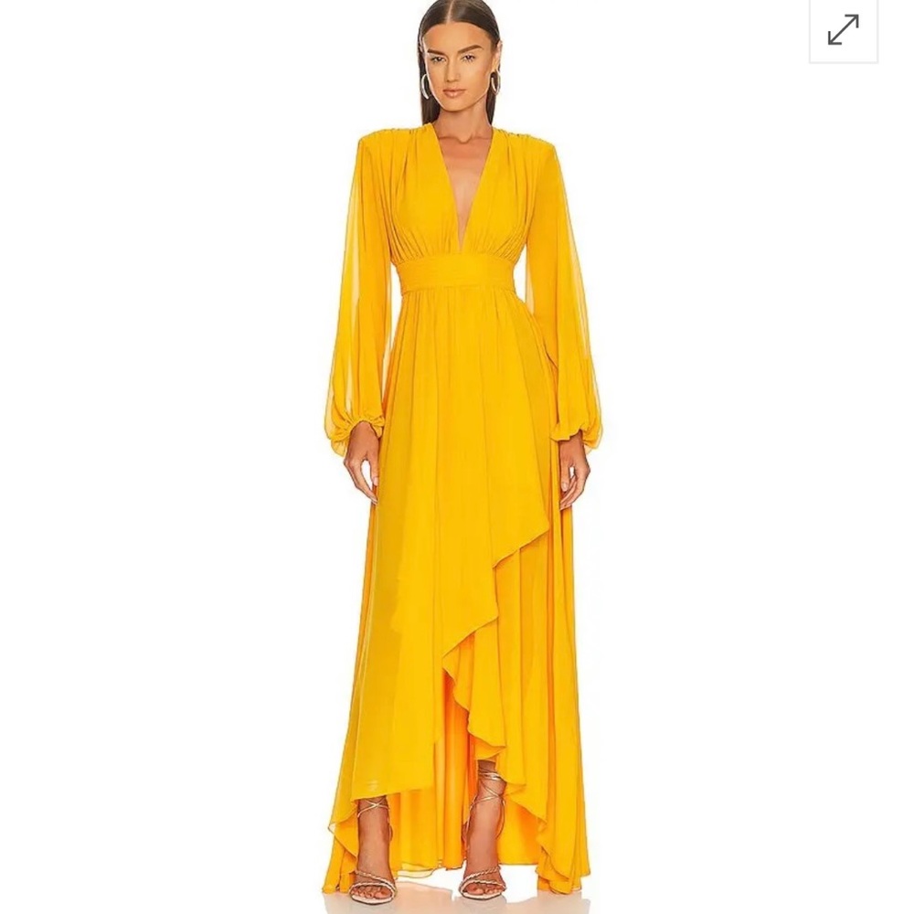 Michael Costello Kerry Gown in Marigold